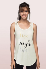 ENAMOR-E041 Ivory ATHLEISURE SWING TANK TOP