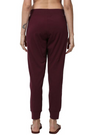 ENAMOR-E066 Dark Plum ESSENTIALS COTTON LOUNGE JOGGER