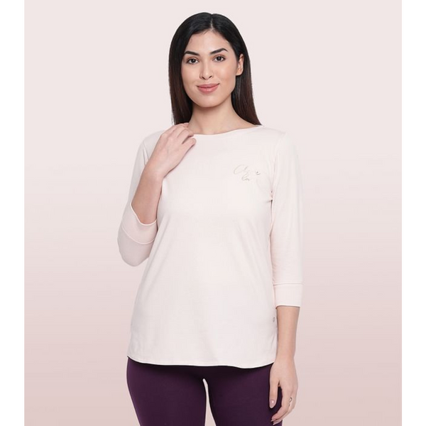 Enamor-E107 ESSENTIALS SLIM FIT COTTON SPANDEX LONG TEE