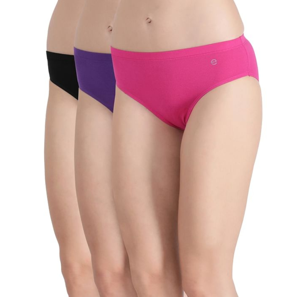 ENAMOR-CR17 COTTON SPANDEX HIPSTER PANTY - PACK OF 3