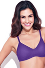 Enamor-A042 Purple Side Support Shaper Classic Bra - Supima Cotton Non-Padded Minimizer Wirefree