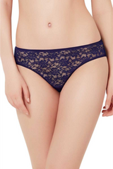 Neon Pink-Ink AMANTE-PAN10305 Floral Romance Lace Bikini Panty