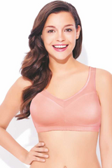 Enamor-A112 Peach Blush Smooth Lift Classic Minimizer Bra - Stretch Cotton Non-Padded Wirefree