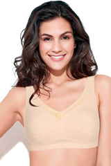 Enamor-FB12 Pink Champagne Smooth Super Lift Full Support Minimizer Bra - Non-Padded Wirefree Full Coverage