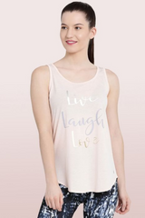 ENAMOR-E041 Pink Pearl ATHLEISURE SWING TANK TOP