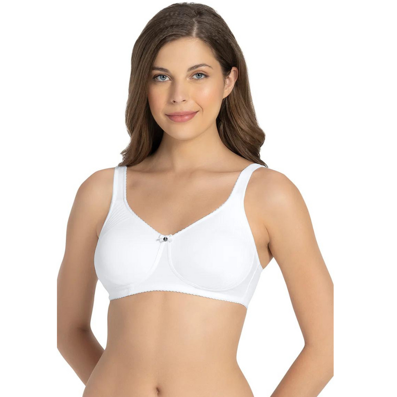 AMANTE BRA78501 Magic Shaper Non Padded Non Wired Support Minimizer White Bra
