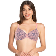 AMANTE BRA82701 Lace Dream Padded Wired Lace Salmon Rose B.Bell Bra