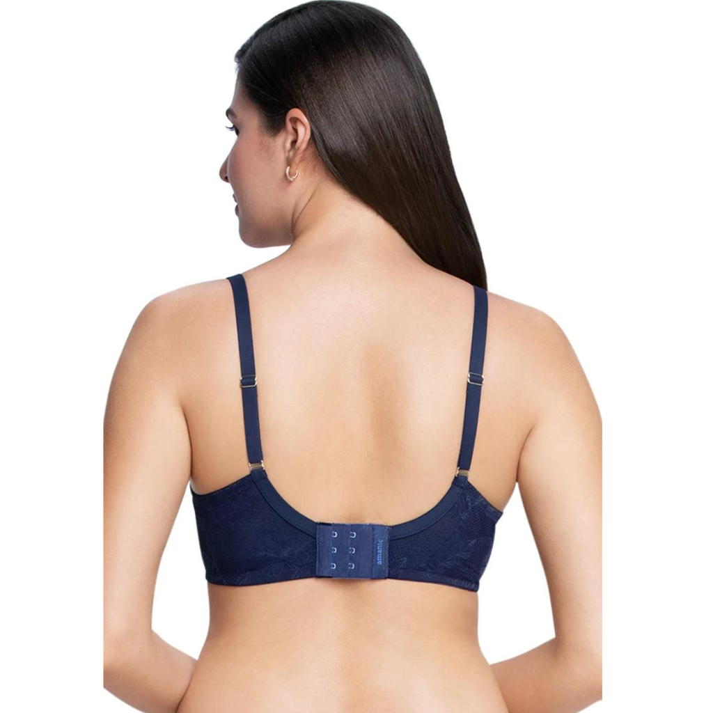 Buy Amante Women Padded Non Wired Full Coverage Seamless Essential Wirefree  T-Shirt Bra (36B, Midnight Blue) at