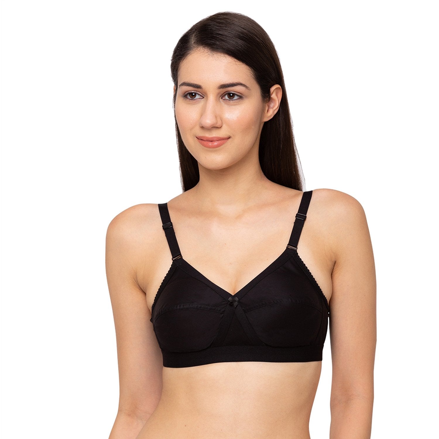 Net,Satin Padded Ladies Black Bra, Size: 34B at Rs 100/piece in Pune