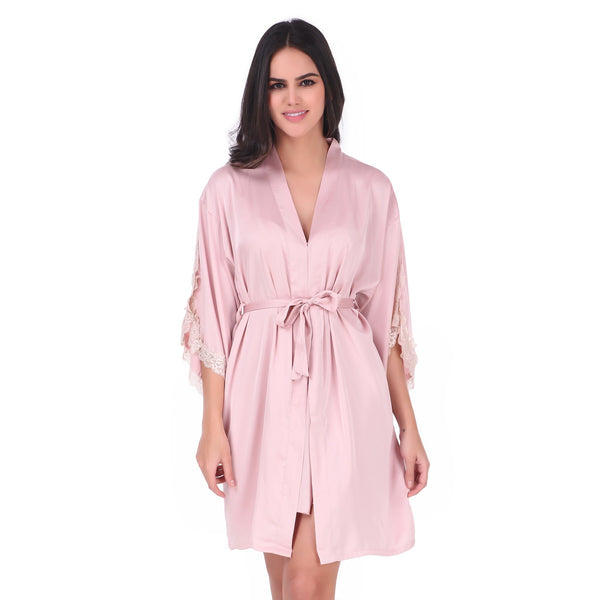 smooth satin gown set