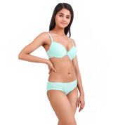AXTZH-XBRA031 Green Light push up bra & bikini cut panty set