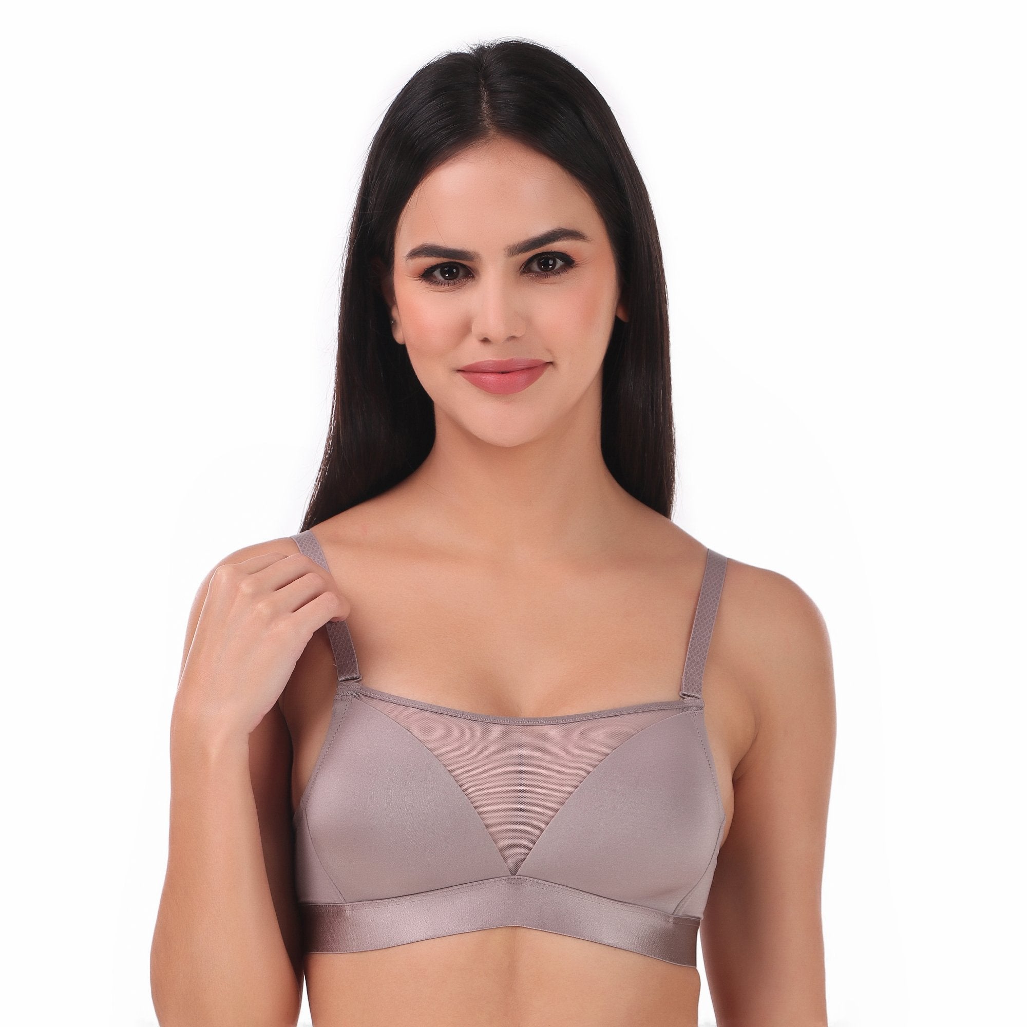 Buy Trylo Just Multi Soft Padded Wired Bra - Black online