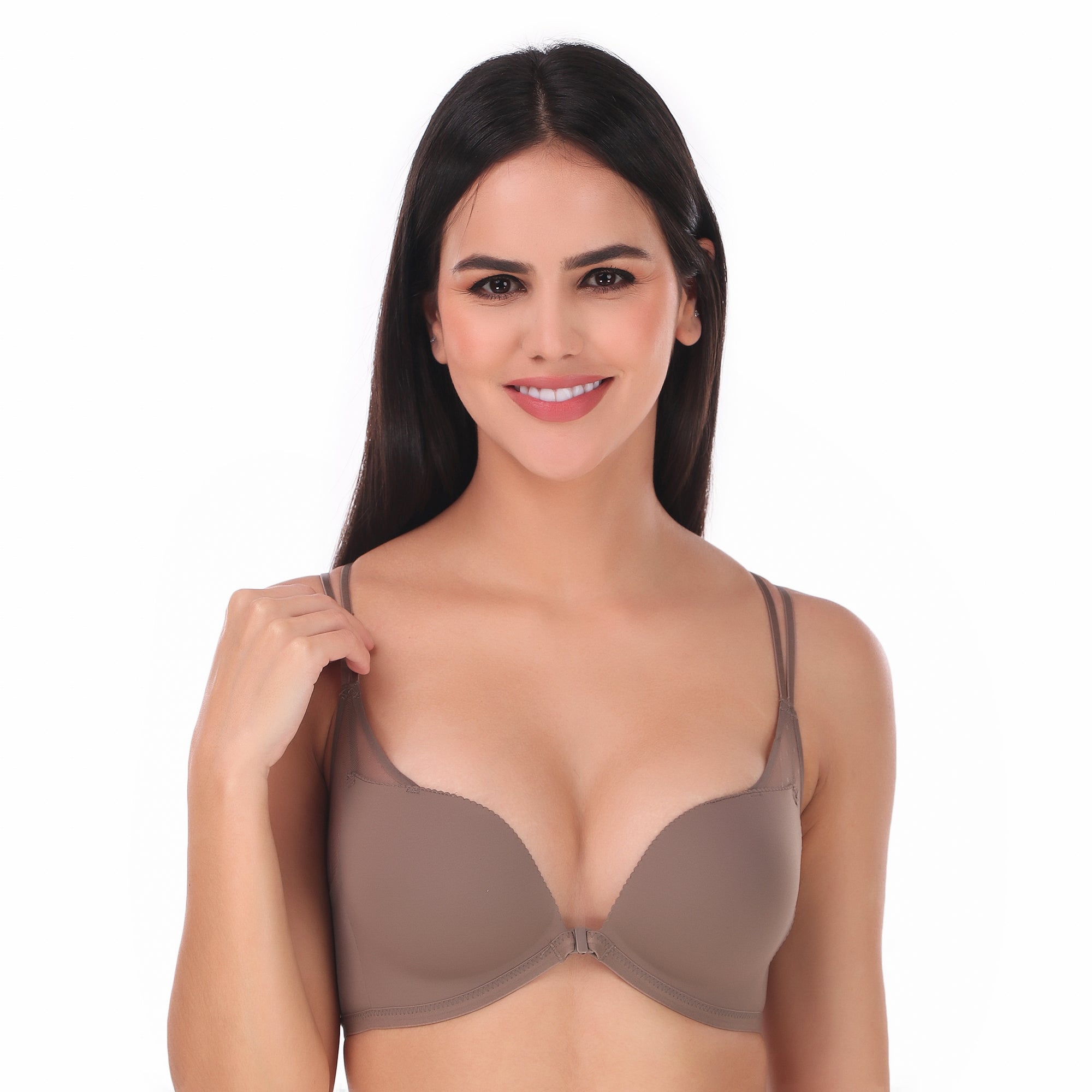 AXTZH-XBRADK6318 Tortilla Padded Front Open Plunge Bra