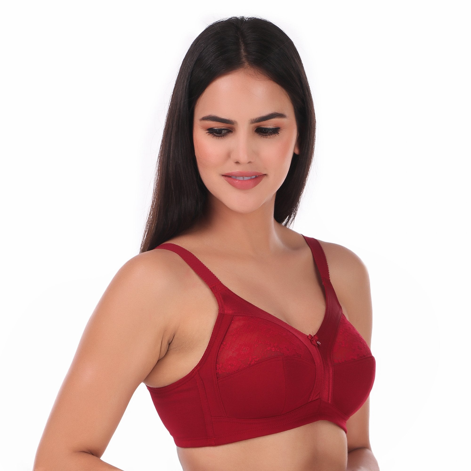 Buy Enamor Padded Non Wired Medium Coverage T-Shirt Bra - Bridal Red at  Rs.559 online