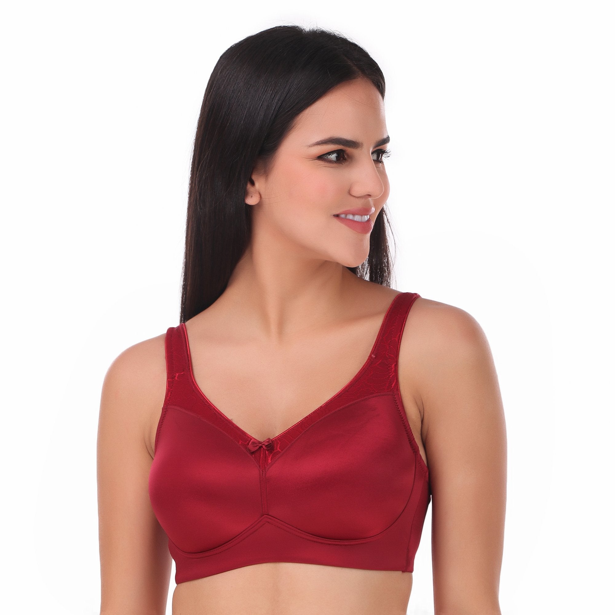 Buy Amante Lace Non Padded Non-Wired Full Coverage Elegant Support