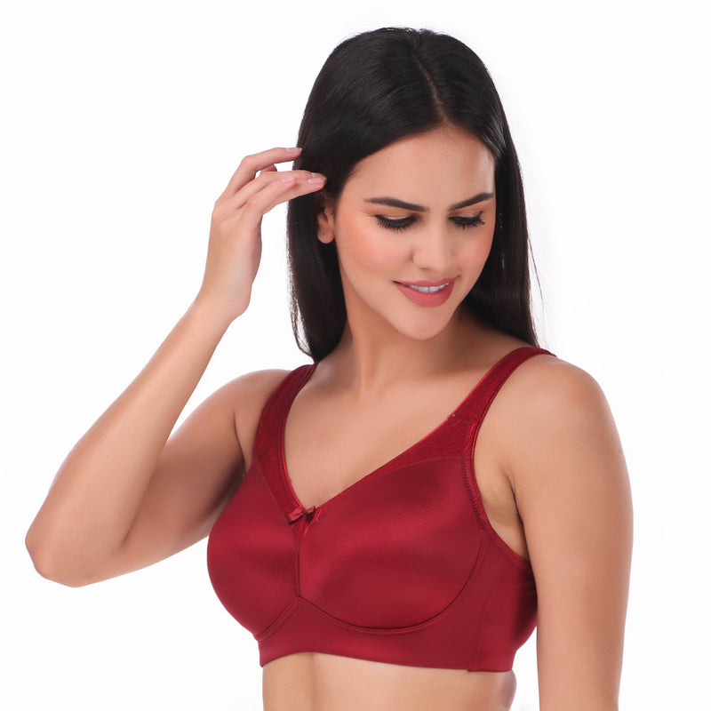 AMANTE BRA -BRA78001 Elegant Support Non-padded & Non-wired Henna Bra