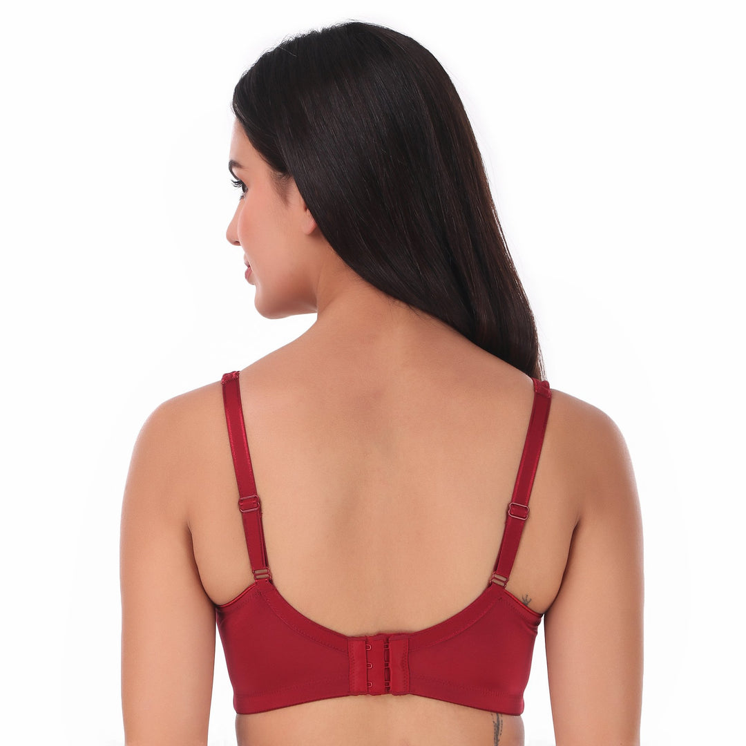 AMANTE BRA -BRA78001 Elegant Support Non-padded & Non-wired Henna Bra