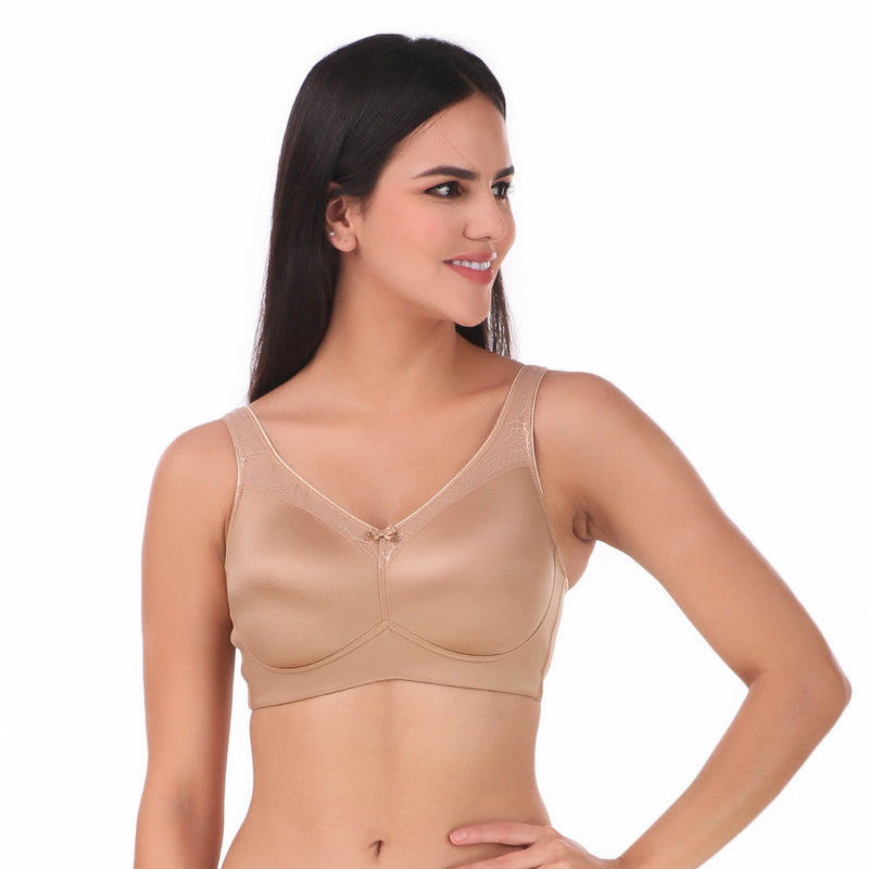 AMANTE BRA -BRA78001 Elegant Support Non-padded & Non-wired Sandalwood Bra