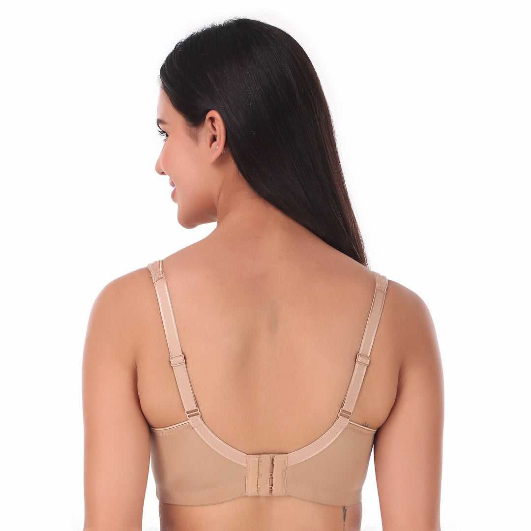 AMANTE BRA -BRA78001 Elegant Support Non-padded & Non-wired Sandalwood Bra