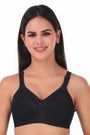 TRIUMPH-20I319 Black Doreen Wireless Non-Padded Full Coverage Support Big-Cup Classics Bra