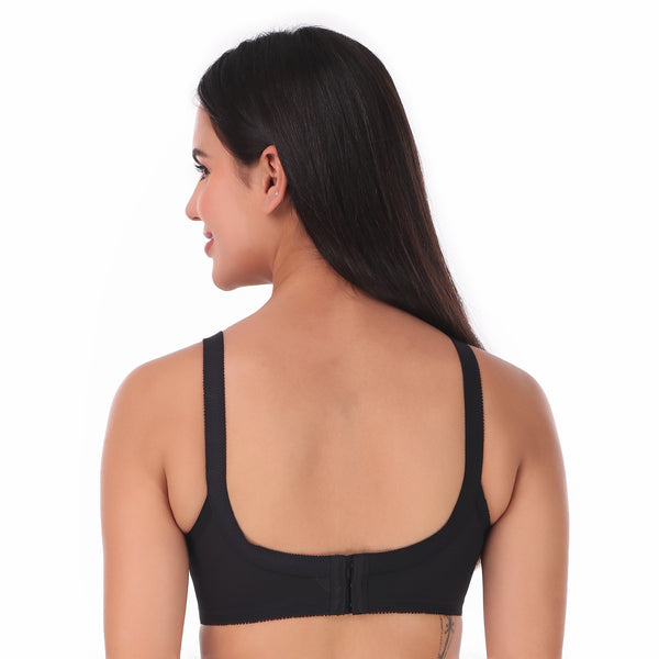 TRIUMPH-20I319 Black Doreen Wireless Non-Padded Full Coverage Support Big-Cup Classics Bra