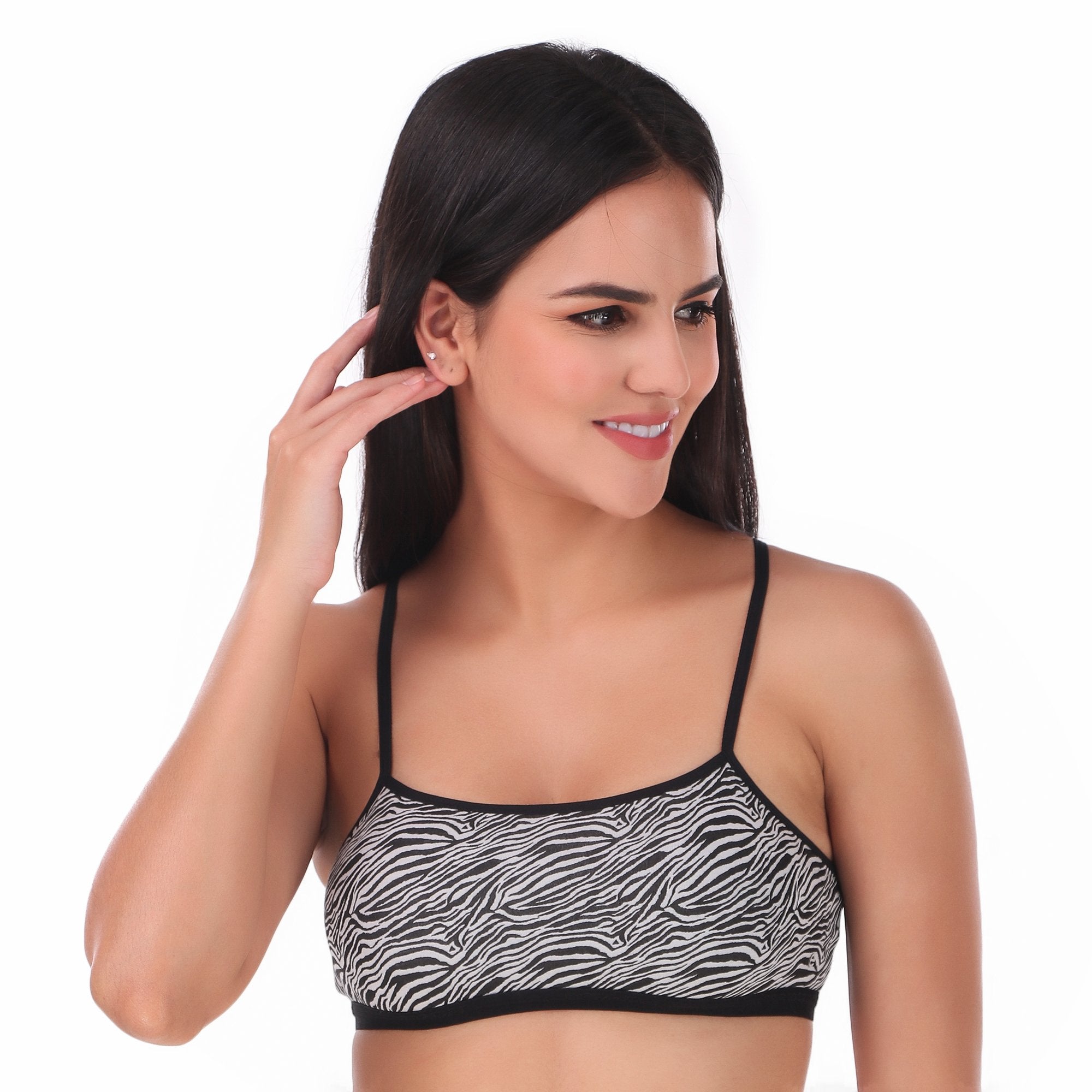 EnamorWomen's Sporty Fit Stretch Cotton Non-Padded Antimicrobial Beginners  Slip-on Wireless Sports Teenager Bra - BB04 - Buy Online - 354079486