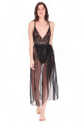 AXTZH-XBIK2PNETRD001 Power net strap  Ligerie Dresses for Women, Deep-V Halter Backless  Babydoll