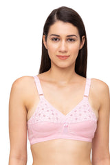 JULIET- Pink NARI Cotton Plain Bra