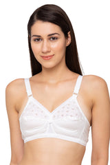 JULIET- White NARI Cotton Plain Bra