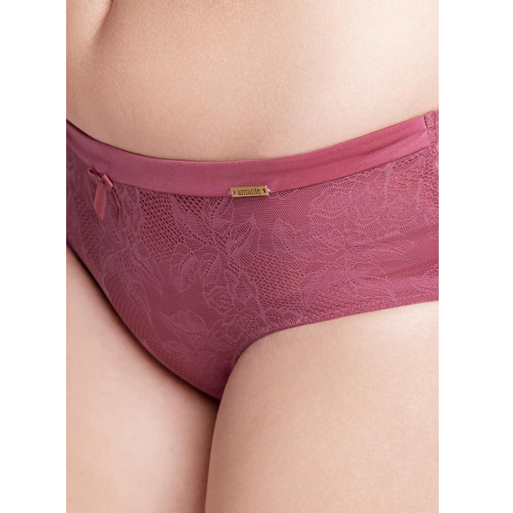 AMANTE PAN88001 Lace Low Rise Seamed Hipster Panty