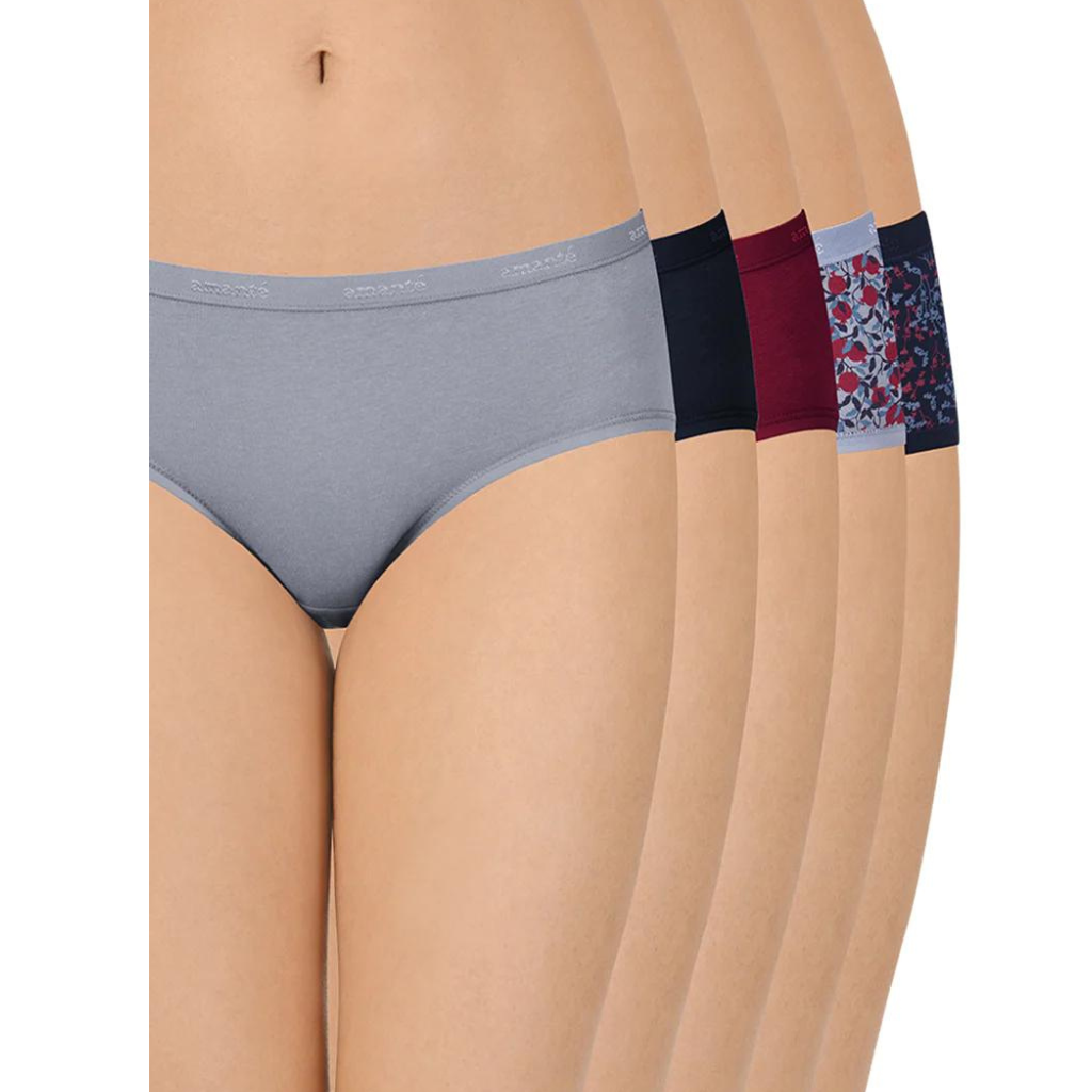 AMANTE PPK45301 Low Rise Assorted Hipster Panies (Pack of 5)