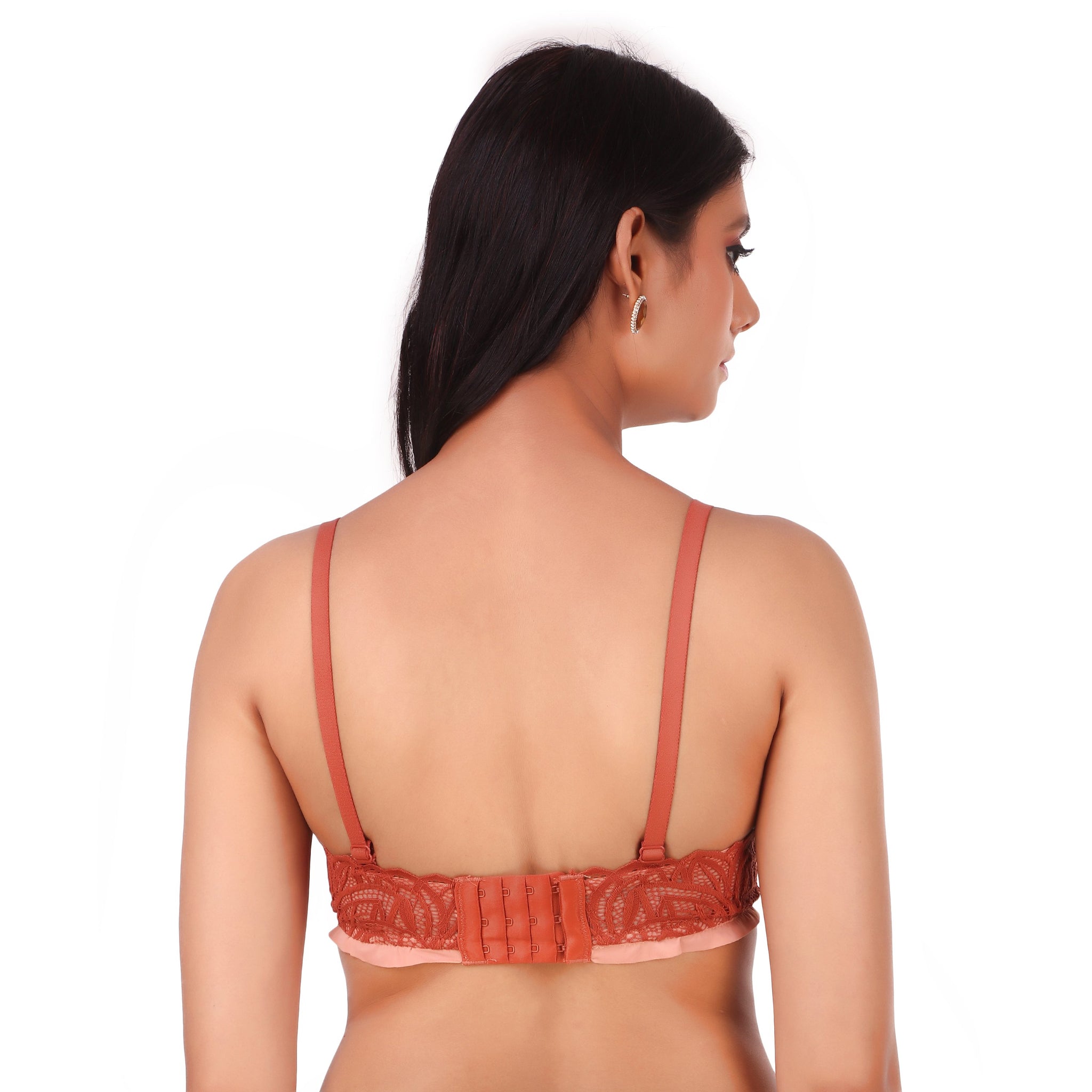 AXTZH-XBRA119 lace it up front bra and panty set