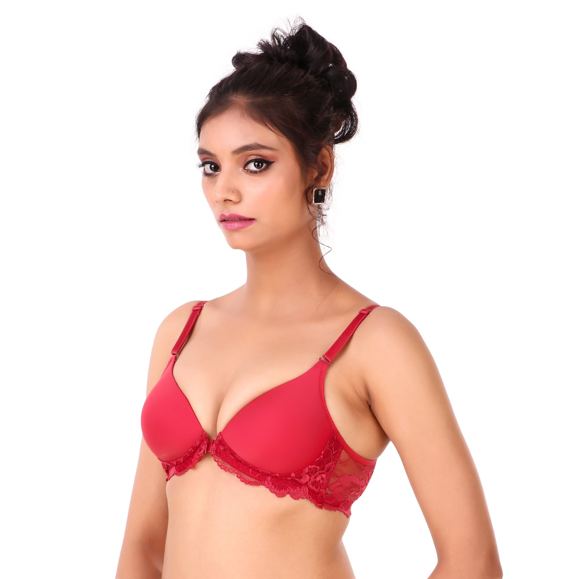 AXTZH-XBRA126 Non-Padded Non-Wired Front Open Plunge Bra