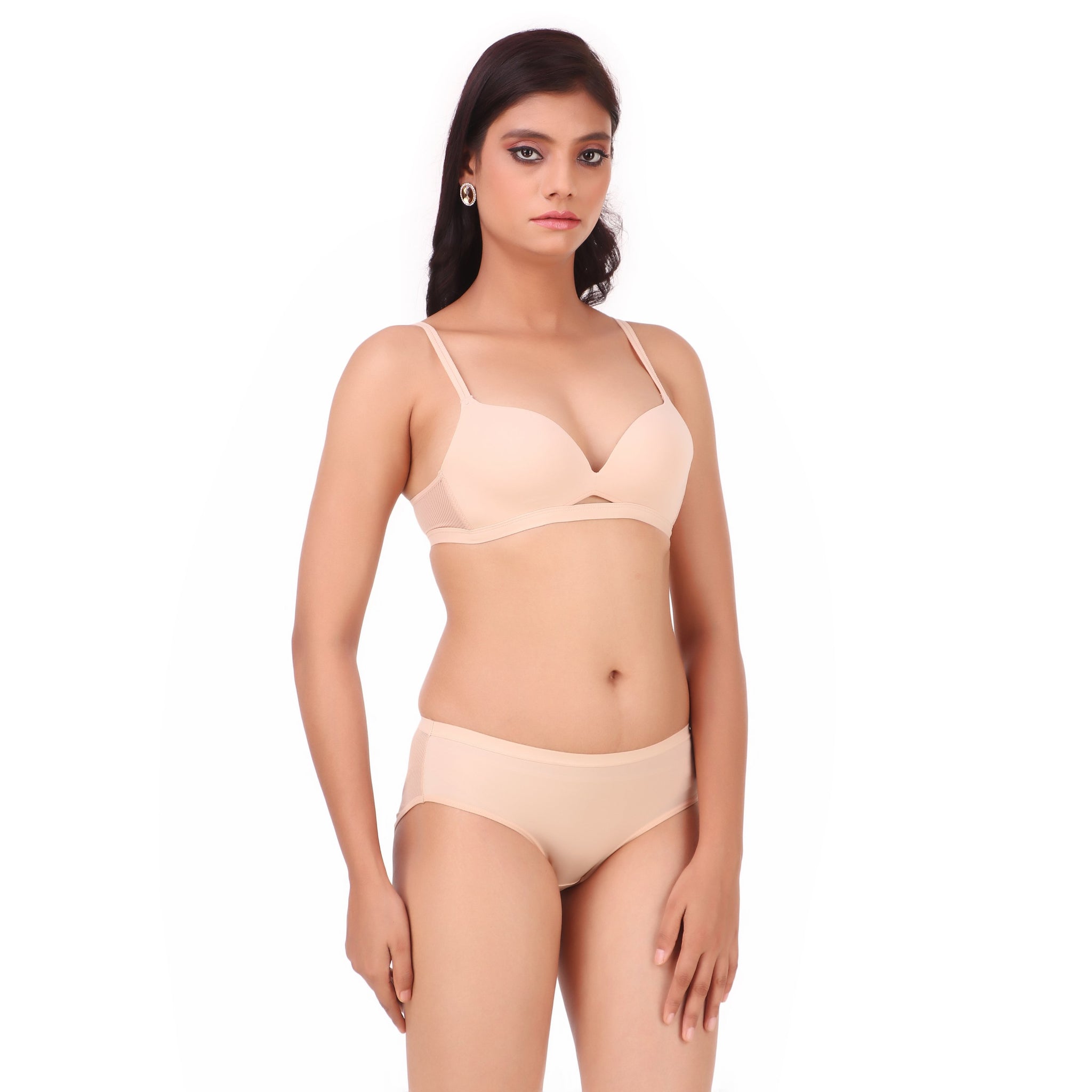 Buy Amante Carefree Casuals Padded Non-Wired T-Shirt Bra - Nude Online