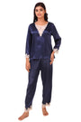 satin Pyjamas with soft lace Set